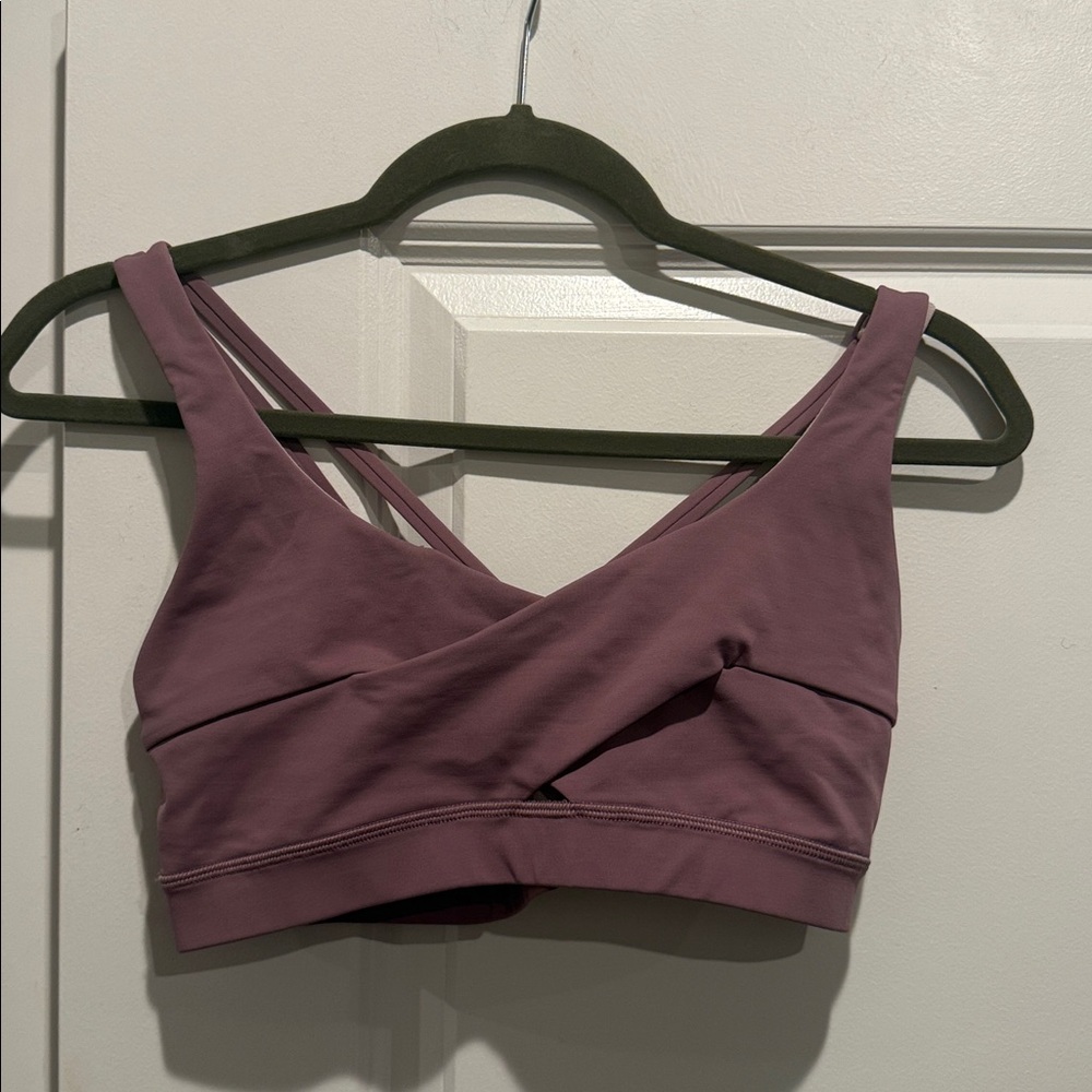 Lululemon Purple Cross-Front Sports Bra